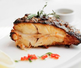 Delicious grilled fish Stock Photo