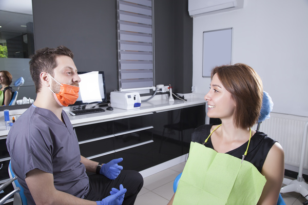 Dentists communicate with patients Stock Photo 01