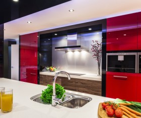 Different styles of decoration of the kitchen Stock Photo 16