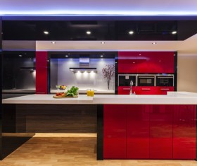 Different styles of decoration of the kitchen Stock Photo 17