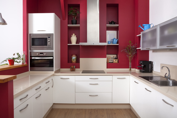 Different styles of decoration of the kitchen Stock Photo 18
