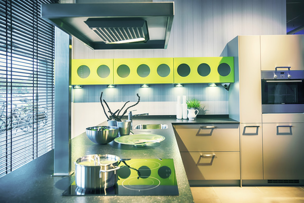 Different styles of decoration of the kitchen Stock Photo 21