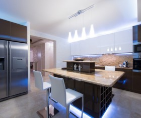 Different styles of decoration of the kitchen Stock Photo 22