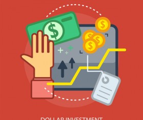 Dollar Investment Conceptual Design vector