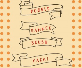 Doodle Banner photoshop brushes