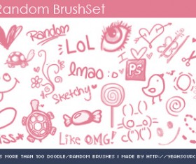 Doodle elements photoshop brushes