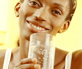 Drinking water for women Stock Photo