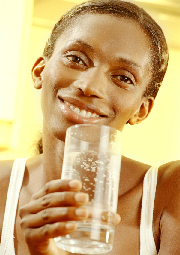 Drinking water for women Stock Photo