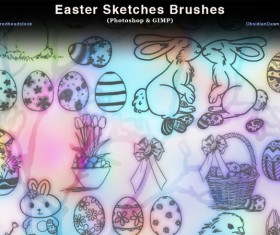 Easter Sketches photoshop brushes