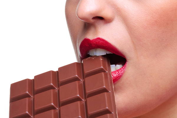 Eat chocolate woman Stock Photo 05