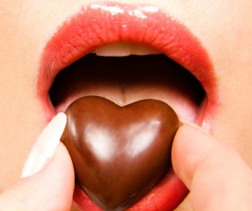 Eat chocolate woman Stock Photo 07