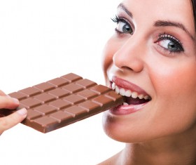 Eat chocolate woman Stock Photo 10
