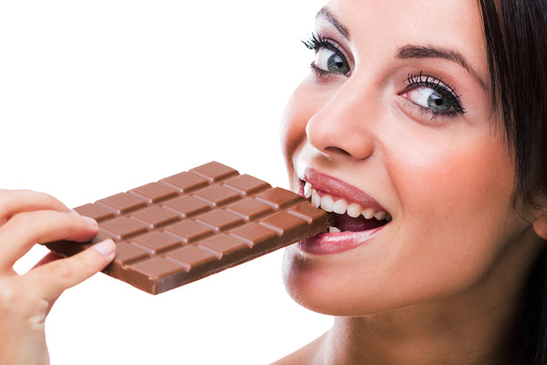 Eat chocolate woman Stock Photo 10