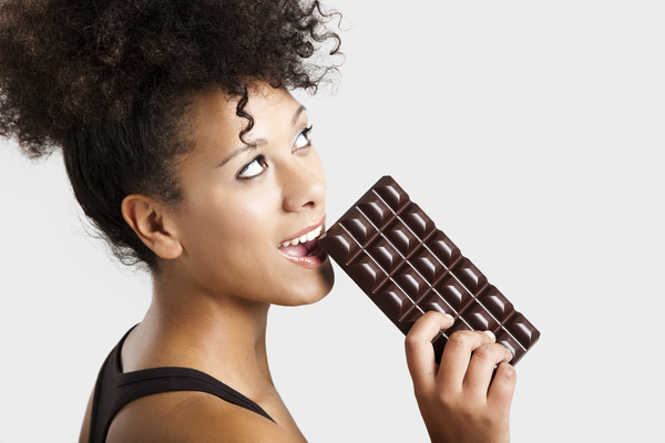 Eat chocolate woman Stock Photo 11