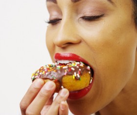 Eat chocolate woman Stock Photo 14