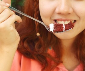 Eat chocolate woman Stock Photo 17