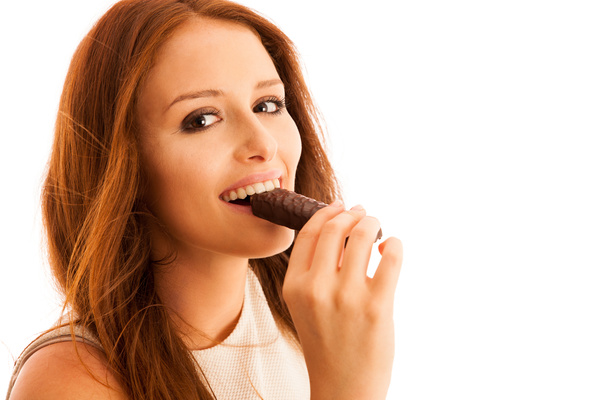 Eat chocolate woman Stock Photo 22