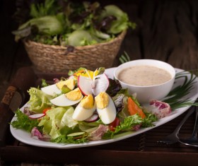 Egg vegetables salad Stock Photo