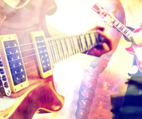 Electric guitar band Stock Photo