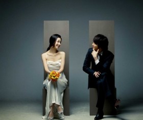 Elegant Korean wedding Stock Photo