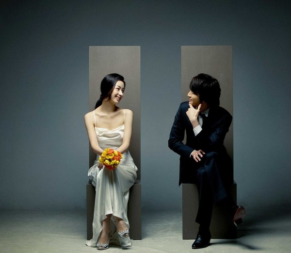 Elegant Korean wedding Stock Photo