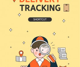 Express delivery background illustration vector 01