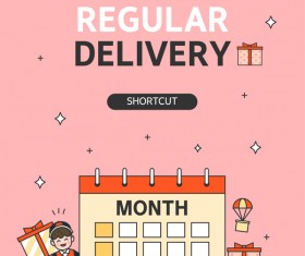 Express delivery background illustration vector 02