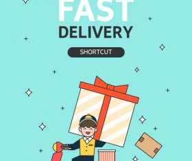 Express delivery background illustration vector 04