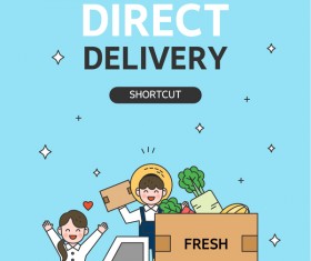 Express delivery background illustration vector 05