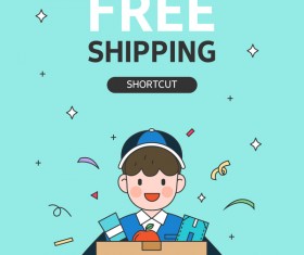 Express delivery background illustration vector 06