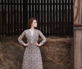 Farm girl photo Stock Photo 08