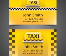 Fashion taxi business card vector