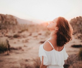 Feel the natural girl Stock Photo