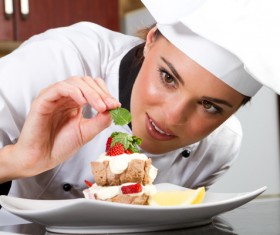 Female pastry division Stock Photo