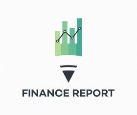 Finance report logo vector