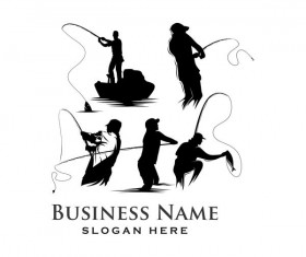 Fishing business logo vector material 03