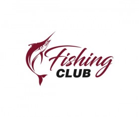 Fishing club logo design vector material 02