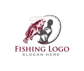 Fishing logo design vector material 01