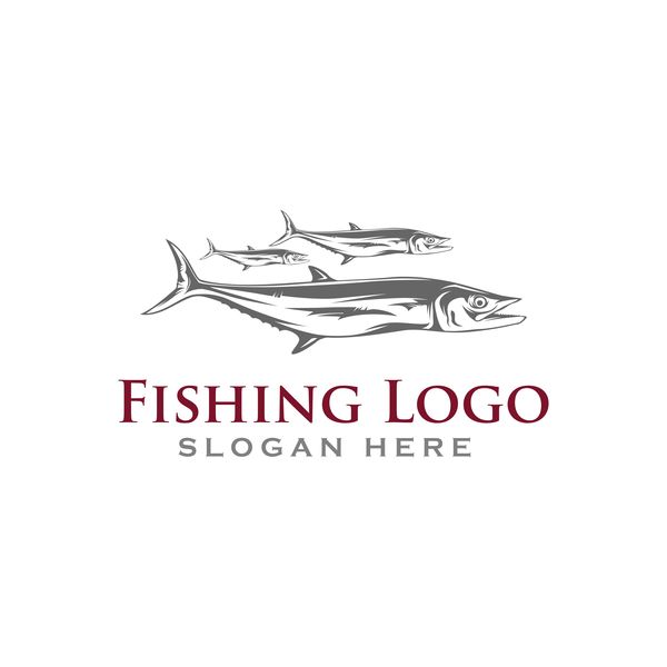 Fishing logo design vector material 02