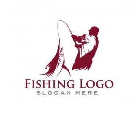 Fishing logo design vector material 03