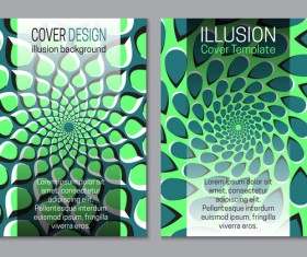 Flyer and brochure cover illusion design vector 20