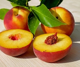 Fresh peach Stock Photo