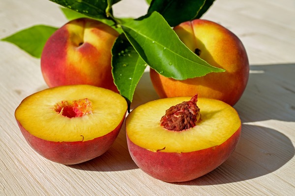 Fresh peach Stock Photo