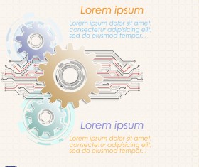 Gears and business background templates vector 03