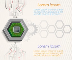 Gears and business background templates vector 07