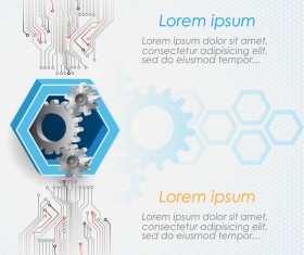 Gears and business background templates vector 10