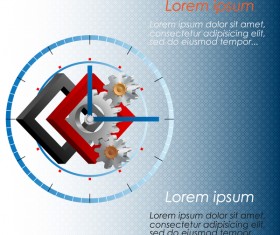 Gears and business background templates vector 15