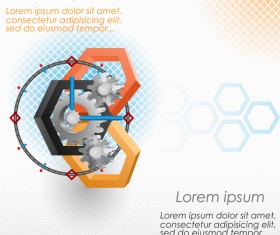Gears and business background templates vector 16