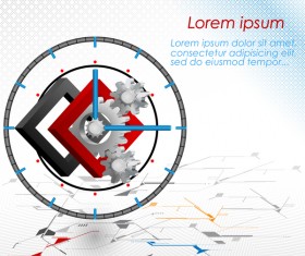 Gears and business background templates vector 17