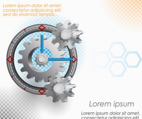 Gears and business background templates vector 18